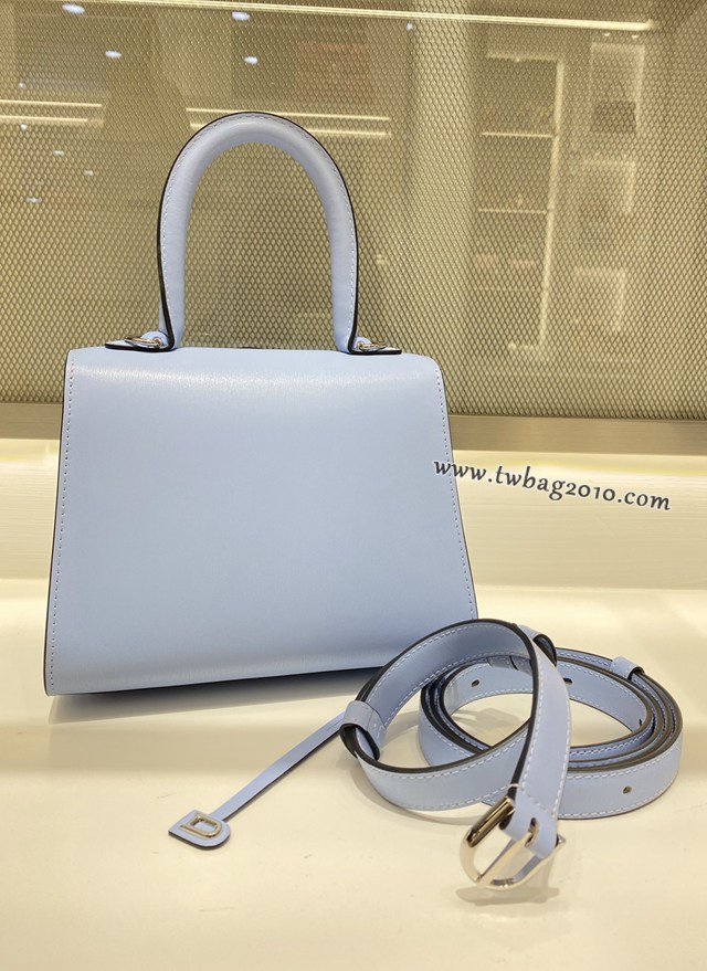 Delvaux新色天藍色新版box皮手提女包 德爾沃專櫃經典款Brillant PM包袋 bxs1065